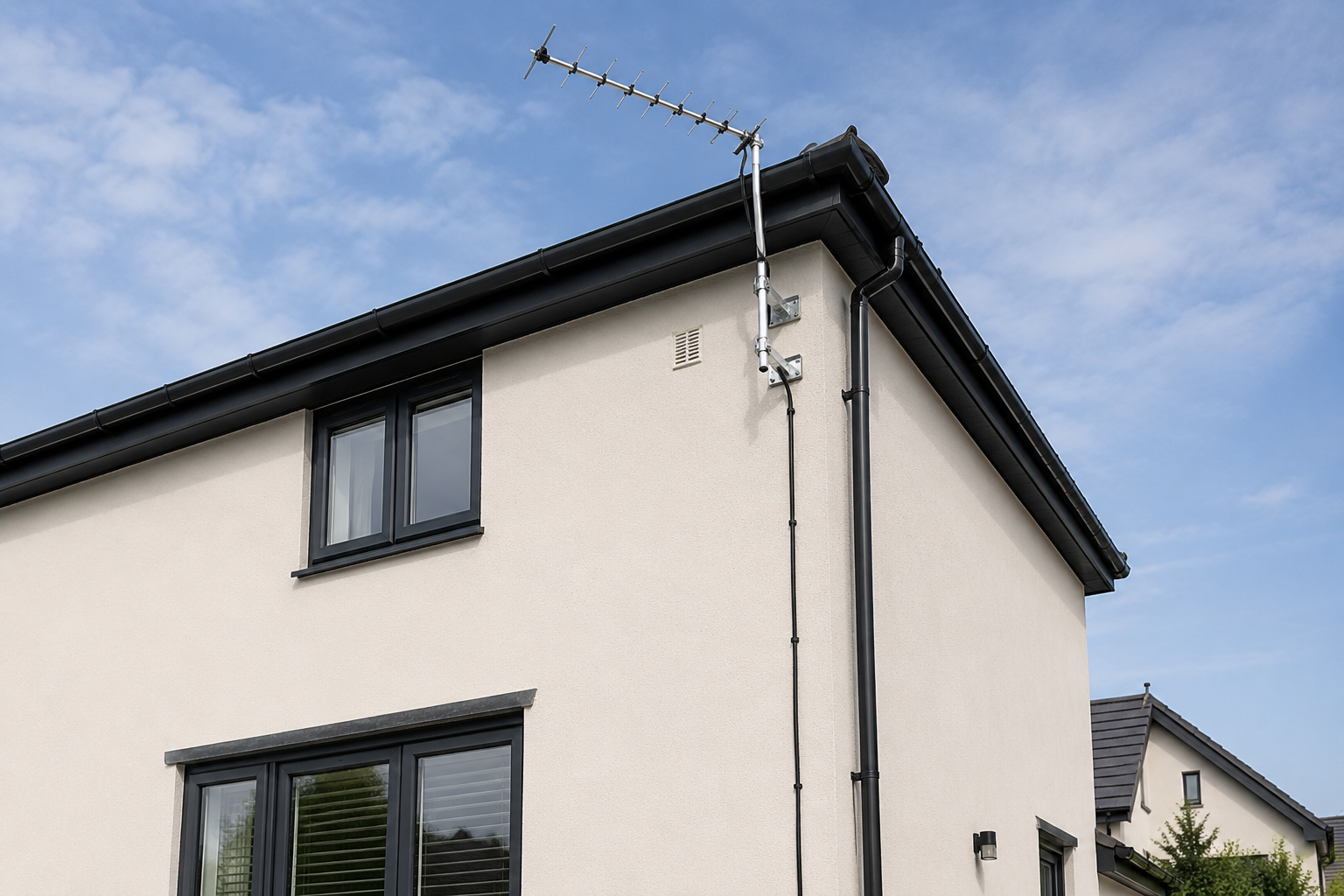 Modern property with TV aerial near Warwick